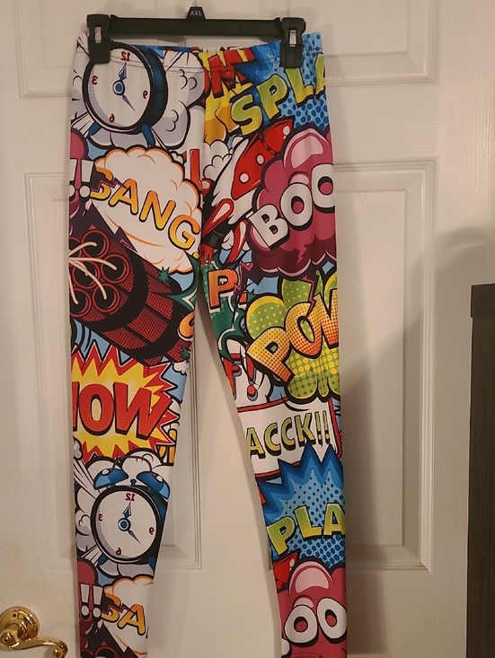 Pants - Kids Comic-Print Leggings - Multicolor